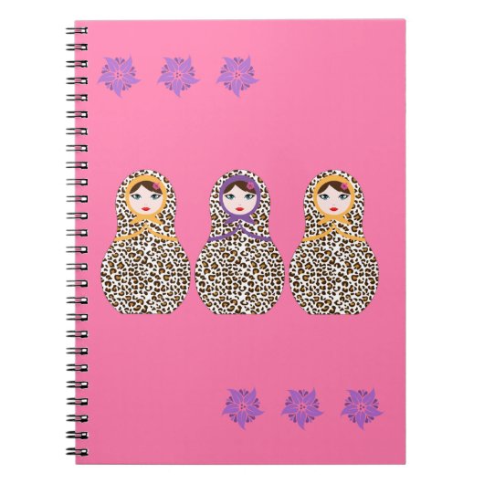 Carnet Cheetah Matryoshka (Devant)