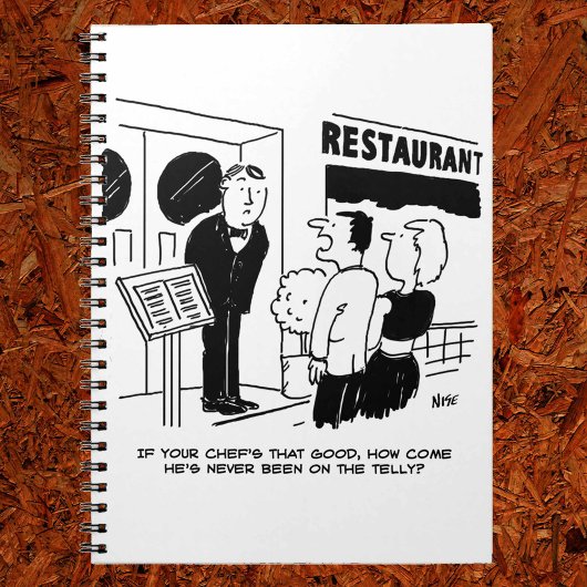 Carnet Chef au restaurant Not Bein on Television Cartoon