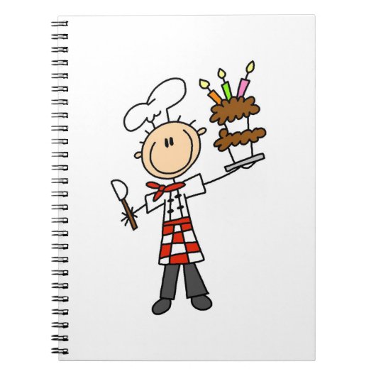 Carnet Chef avec gâteau d'anniversaire (Devant)