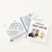 Carnet Chef Cat Personnalisé Kids Cookbook (Ajouter Photo (Intérieur)
