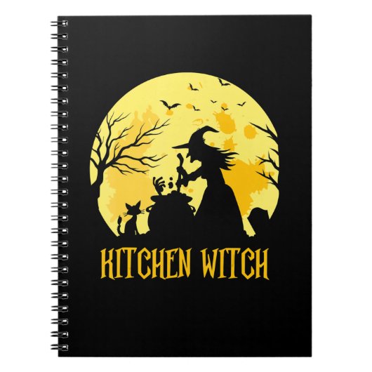 Carnet Chef cuisine cadeau halloween | sorcière cuisine (Devant)