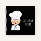 Carnet Chef culinaire - Recette de dessin animé de cuisin (Devant)