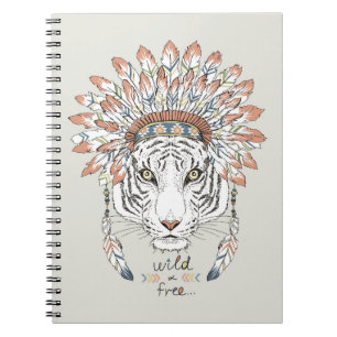 Carnet Chef indien indigène de tigre