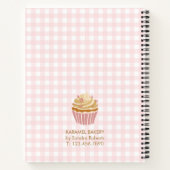 Carnet Chef Pâtissier Cupcake Gingham Rose (Dos)