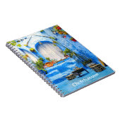 Carnet Chefchaouen Blue City Maroc Peinture à l'huile Boh (Côté Droit)