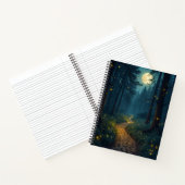 Carnet Chemin de la forêt de Lune avec lucioles (Intérieur)