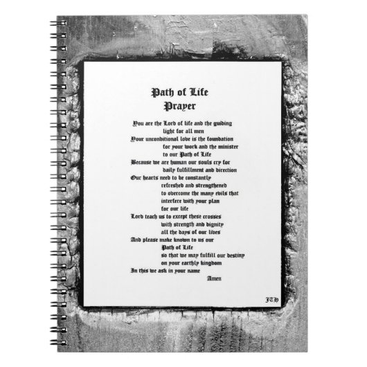 Carnet Chemin de la vie Prière (Devant)