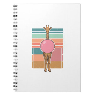 Carnet Chemise à motif de girafe vintage avec gravure de