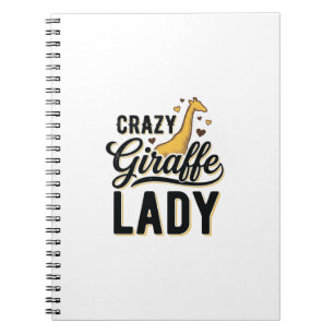 Carnet Chemise à motif de gravure vintage Crazy Giraffe L