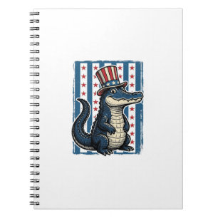 Carnet Chemise à motif de gravure vintage d'alligator pat