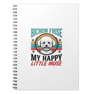 Carnet Chemise Bichon Frise Esprit Vintage Chien Art_1
