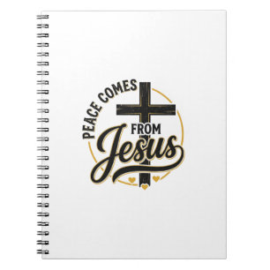 Carnet Chemise chrétienne croix de Jésus La paix vient de