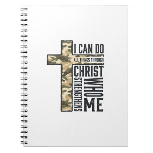 Carnet Chemise chrétienne Croix de la foi Je peux faire t