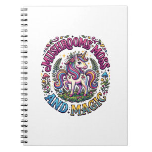 Carnet Chemise commerciale Licorne Champignons Mousse et