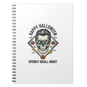 Carnet Chemise crâne Halloween Gravure vintage Graphique_