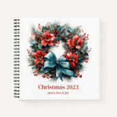 Carnet Chemise d'aquarelle de Noël avec Holly (Devant)