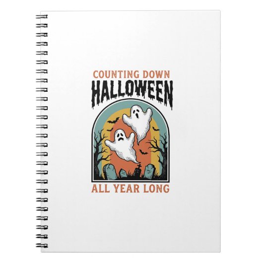 Carnet Chemise de compte à rebours d'Halloween Graphique  (Devant)