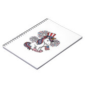 Carnet Chemise de conception de feux d'artifice de licorn (Côté gauche)