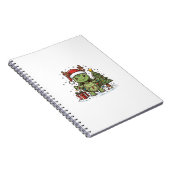 Carnet Chemise de conception de tortue de Noël mignonne g (Côté Droit)