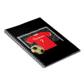 Carnet Chemise de football personnalisée de l'équipe roug (Côté Droit)