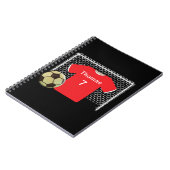 Carnet Chemise de football personnalisée de l'équipe roug (Côté gauche)