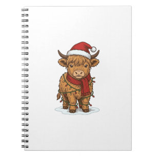 Carnet Chemise de gravure vintage de vache des Highlands