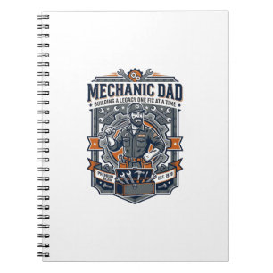 Carnet Chemise de Mécanicien de la Fête des Pères Papa Dr