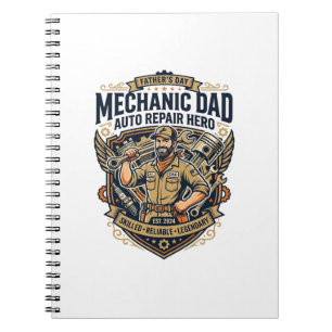 Carnet Chemise de Mécanicien de la Fête des Pères Papa Dr
