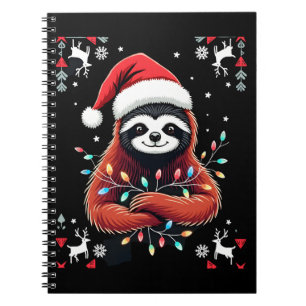 Carnet Chemise de Noël pour cadeau amateur de paresseux S