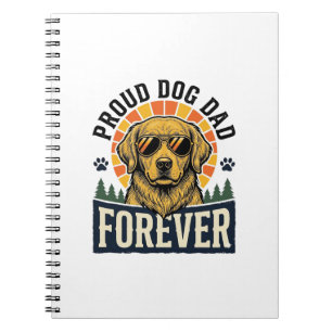 Carnet Chemise de papa de chien Design rétro Golden Retri