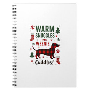 Carnet Chemise de pyjama de Noël Weenie Dog mignonne Wein