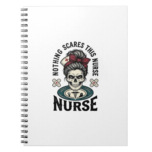 Carnet Chemise d'infirmière Halloween Graphique de crâne (Devant)