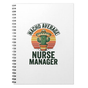 Carnet Chemise drôle de cactus Nacho Infirmière moyenne g