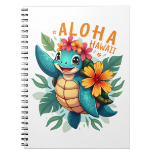 Carnet Chemise hawaïenne Aloha Hawaï Tortue de mer Fille