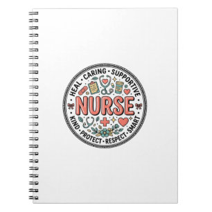 Carnet Chemise médicale florale vintage pour l'appréciati