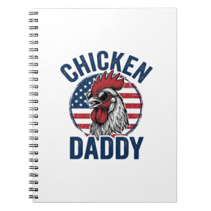 Carnet Chemise patriotique vintage Coq Papa Poulet Desi