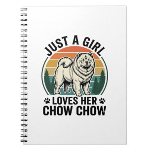 Carnet Chemise pour chien Chow Chow Fille vintage amateur