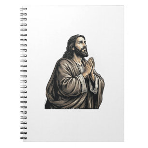 Carnet Chemise religieuse de l'homme priant Gravure vinta