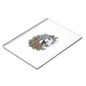 Carnet Chemise vectorielle de conception de cheval floral (Côté gauche)