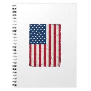 Carnet Chemise vectorielle du drapeau américain en détres