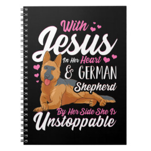 Carnet Chemises bergers Allemandes Pour Femmes Avec Jésus