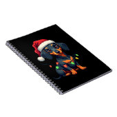 Carnet Chemises de Noël de l'arbre de chiens de teckel Ca (Côté Droit)