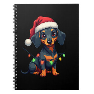 Carnet Chemises de Noël de l'arbre de chiens de teckel Ca