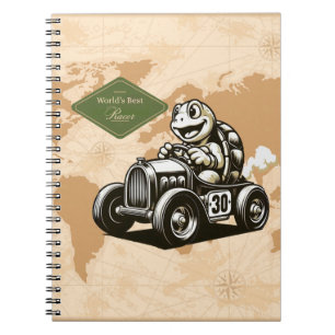 Carnet Chemises Tri-Blend de tortue de dessin animé vinta
