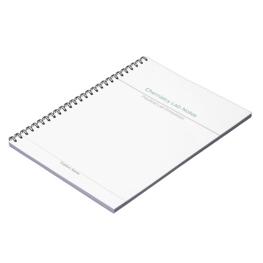 Carnet Chemistry Lab Notes – Custom Name (Côté gauche)