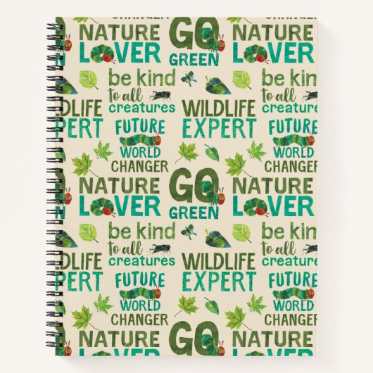 Carnet Chenille Affamée | Futur Changement Mondial Motif (Devant)