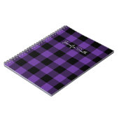 Carnet Chèque moderne de bison pourpre et noir (Côté gauche)