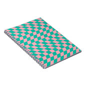 Carnet Chèque Retro Chèque Retro Pink Motif vert (Côté Droit)