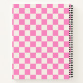 Carnet Chèque rose, Motif en damier, À damiers (Dos)