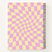 Carnet Chèques Bleus Pastel Retro À damiers déformés (Dos)